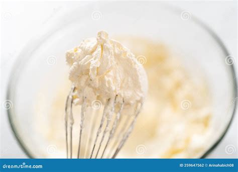 Homemade Whipped Cream Stock Photo Image Of Whisk Bowl 259647562