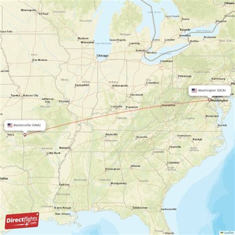 Direct Flights From Bentonville To Washington Xna To Dca Non Stop