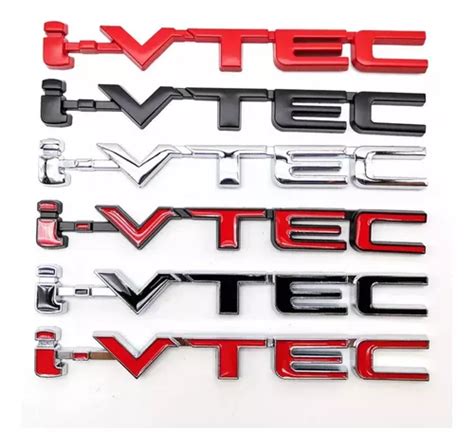 Emblema I Vtec Letras Aluminio Honda Civic Jdm Adherible