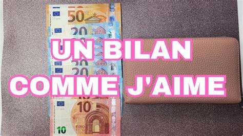 Bilan Enveloppe Budget Semaine Remplissage Semaine Avril