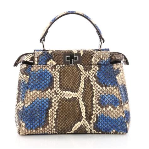 Fendi Peekaboo Handbag Python Mini At 1stdibs