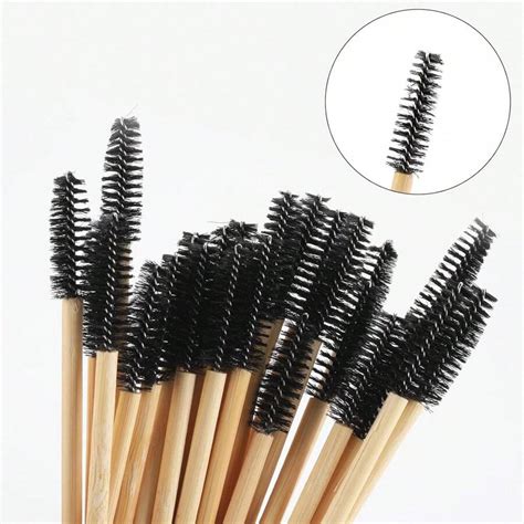 Pi Ces Baguettes Mascara Jetables Brosses Bambou Spooly Pour