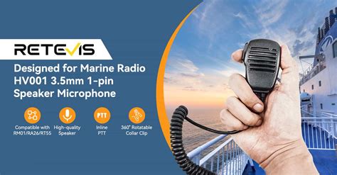 Retevis 3 5mm Single Pin Shoulder Speaker Microphone For Marine Radio