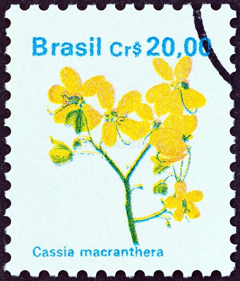 Brazil Circa A Stamp Printed In Brazil Shows Cassia Macranthera