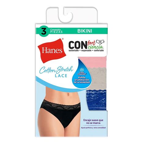 Bikini Hanes Panties Para Mujer Multicolor Secado R Pido Paquete Con