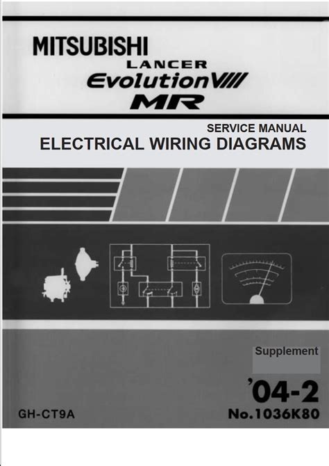 Mitsubishi Lancer Evolution Viii Mr 2004 System Wiring Diagrams In 2023 Mitsubishi Lancer