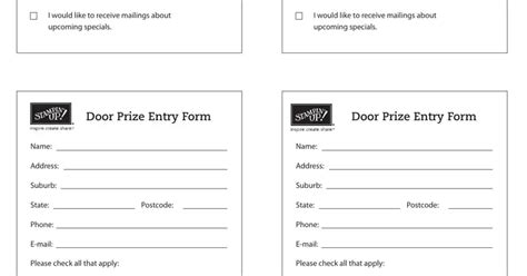 Door Prize Entry Form ≡ Fill Out Printable Pdf Forms Online