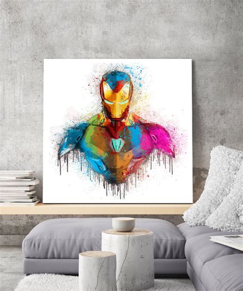 Tableau Thanos Avengers Marvel Aquarelle Tableau Deco