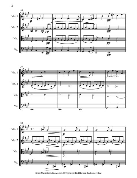 Fauré Pie Jesu from the Requiem Sheet music for String Quartet