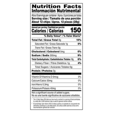 Baked Doritos Nutrition Facts