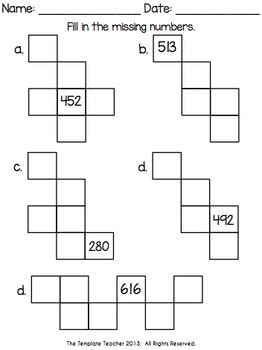 Math Number Grid Puzzle Practice 10 more and 10 less pages | TpT