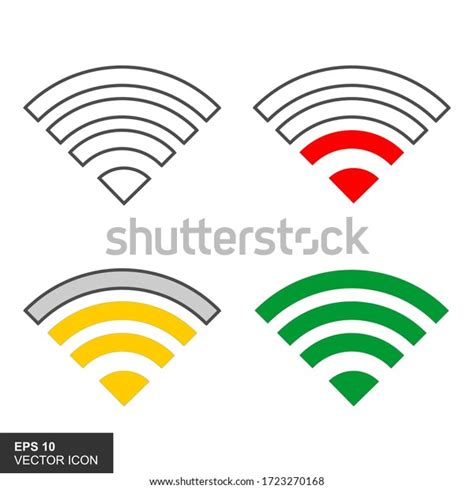 Mobile Signal Strength Indicator Template Wifi Stock Vector Royalty