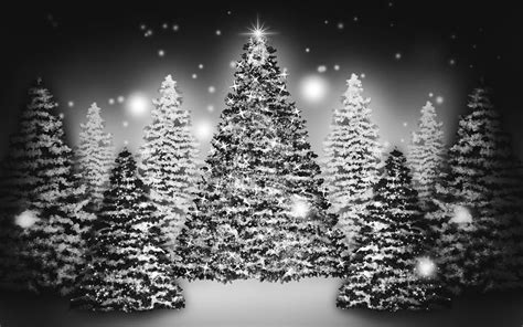 Christmas Tree Backgrounds Black And White Theme Christmas Hd