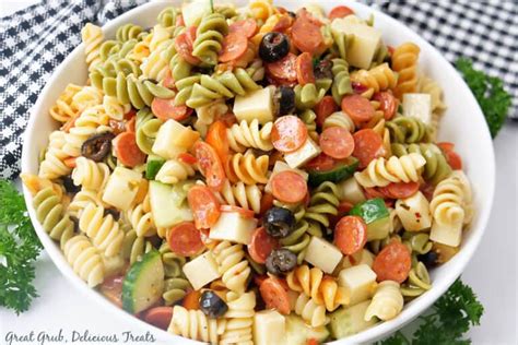 Tri Color Rotini Pasta Salad Great Grub Delicious Treats