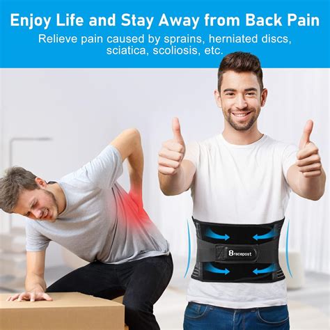 Buy Bracepost Back Brace For Lower Back Pain Relief With 7 Stays Ultra Breathable Back Support