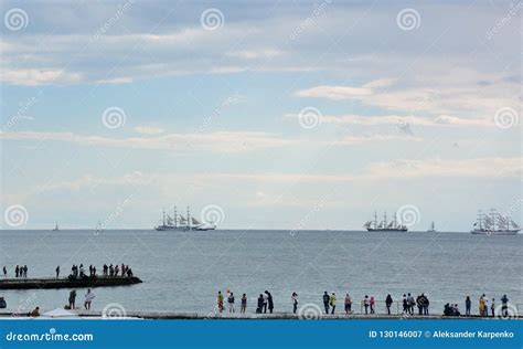 View Of The Beach In The Sochi Russia Editorial Photography Image Of