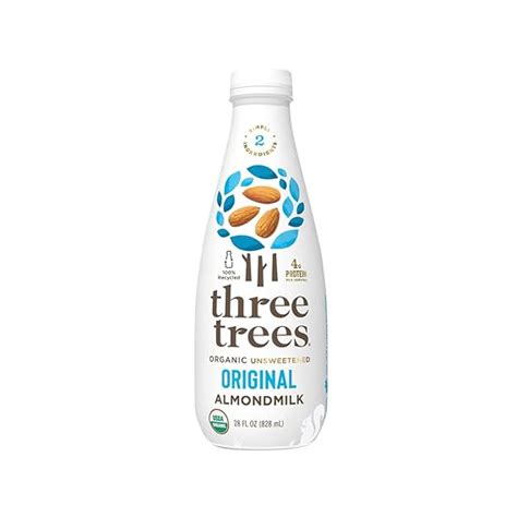 Amazon THREE TREES Organic Unsweetened Original Almondmilk 28 FZ