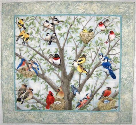 Kit Beautiful Birds Bird Quilt Panel Quilts Animal Quilts