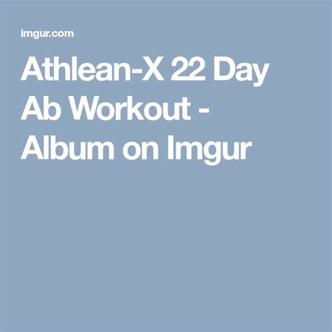 Athlean X 22 Day Ab Workout Abs Workout Workout Abs