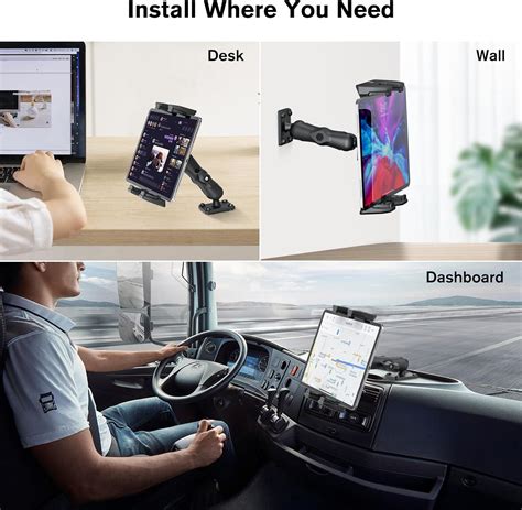 OHLPRO Car Tablet Holder Heavy Duty Drill Base Compatible With IPad