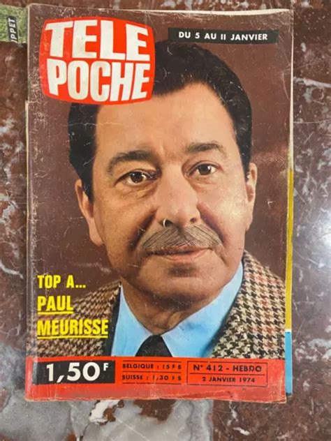 ANCIEN TÉLÉ POCHE 1974 N 412 Top A Paul Meurisse EUR 10 00 PicClick FR