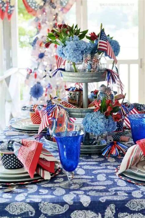 Stylish Patriotic Tablescapes You Can Copy Patriotic Tablescapes 4th