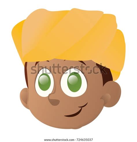 Isolated Avatar Happy Boy Green Eyes Stock Vector Royalty Free