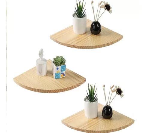 3 Prateleiras De Canto Madeira Pinus 20cm Kit Para Organizar MercadoLivre