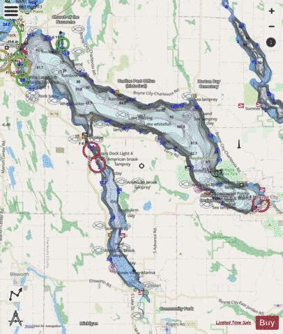 Charlevoix Lake Fishing Map Nautical Charts App