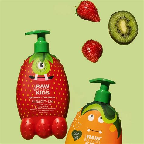Raw Sugar Kids Vegan Shampoo Conditioner Strawberry Kiwi Shop