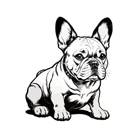 Simple Tattoo French Bulldog Vector, Bulldog, Dog, Animal PNG and ...