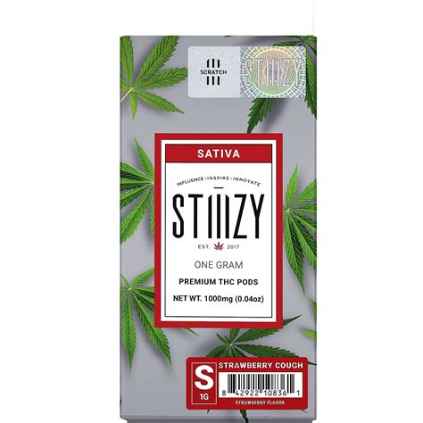 Stiiizy Strawberry Cough Premium Thc Pod 1g Leafly