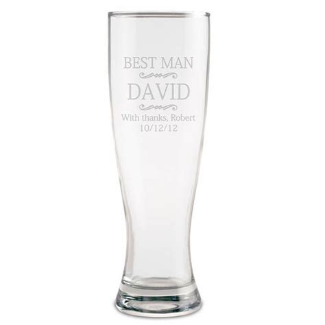 Personalized Best Man Beer Glass Customized Beer Glass Best Man Ts