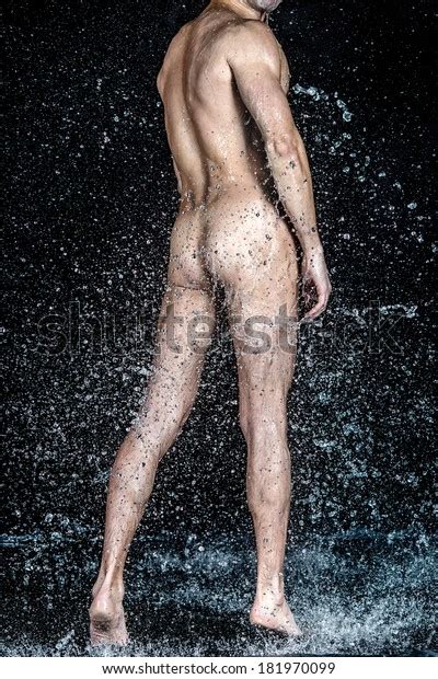 Nude Men Water Splash Liquid Nude Stock Photo Shutterstock