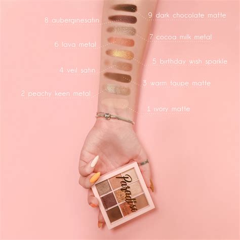 Relouis Релуи Paradiso Тени для век Nude 9 ти цветные Matte 3 тона