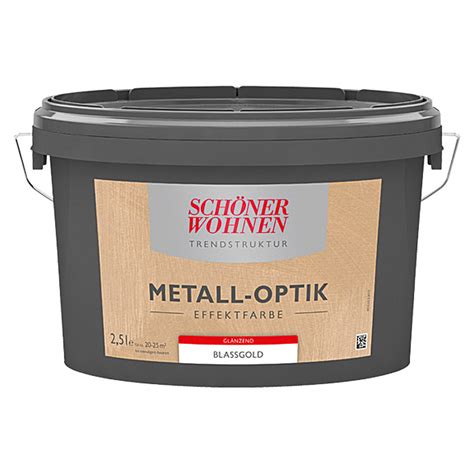 SCHÖNER WOHNEN Metall Optik Effektfarbe Blassgold 2 5 l Glänzend