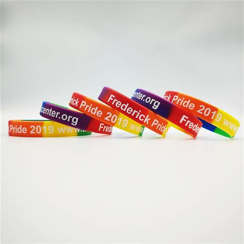 Printed 12 Segmented Rainbow Silicone Wristbandbracelets