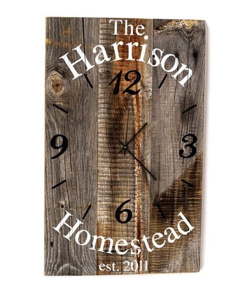 Reclaimed barnwood wall clock custom barn by TheRusticPalette Rustic ...