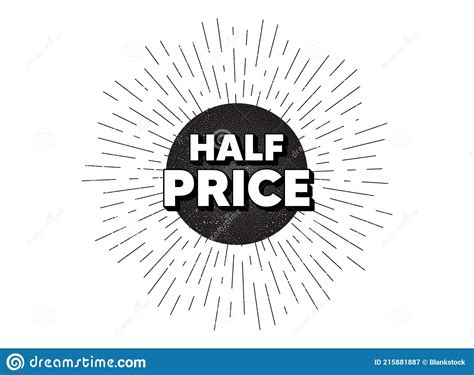 Half Price Special Offer Sale Sign Vector Stock Vector Illustration