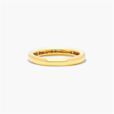 14K Yellow Gold Speckled Diamond Ring-81731y14
