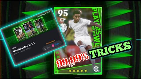 Trick To Get 99 Rated Rodrygo Potw In Efootball 2024 99 99 Working