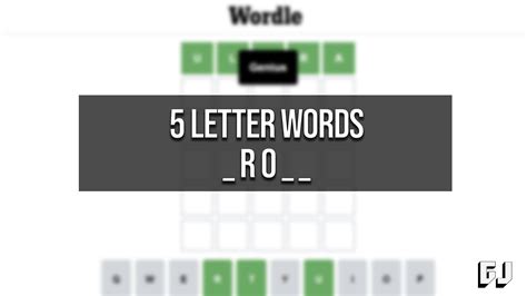 Letter Words With Ro In The Middle Wordle Hint Gamer Journalist