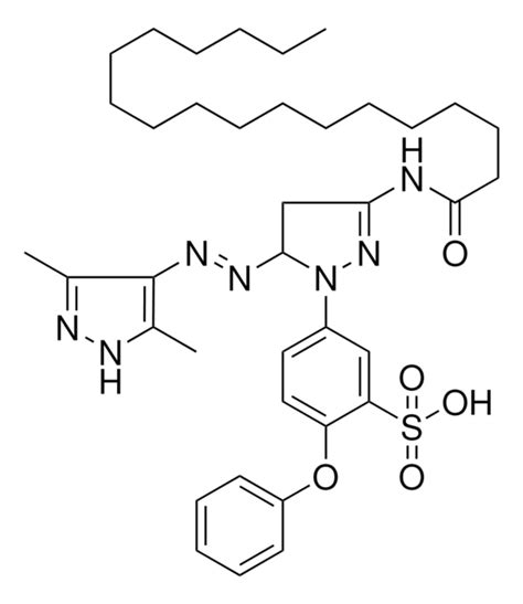 5 5 E 3 5 DIMETHYL 1H PYRAZOL 4 YL DIAZENYL 3 STEAROYLAMINO 4 5