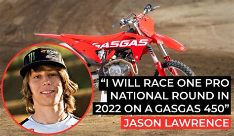 Jason Lawrence To Race One Pro National Round With Tld Gasgas 450