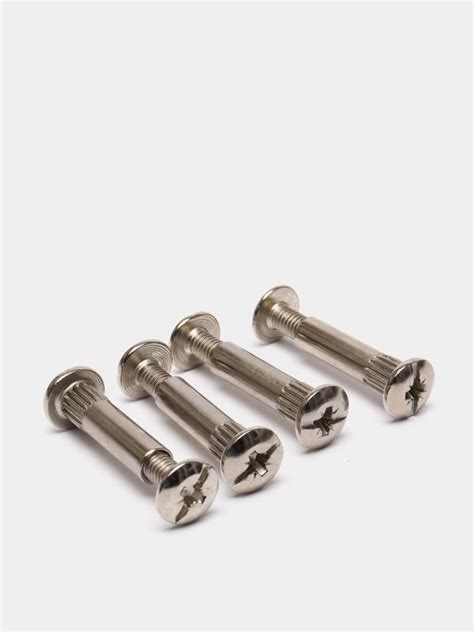 Стяжка межсекционная мебельная 8х30/40 мм, цвет никель, 4 штуки купить ...