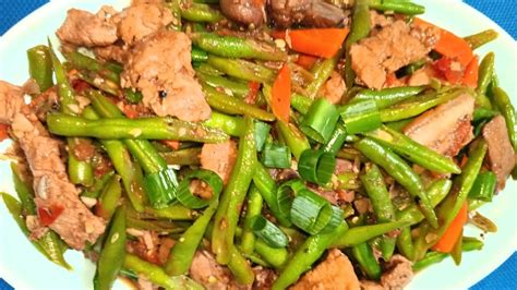 Ginisang Baguio Beans W Pork And Chicken Liver Youtube