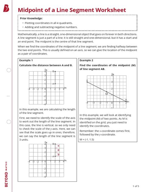 Midpoint Of A Line Segment Worksheet Editable Pdf Cartesian Coordinate System Geometry