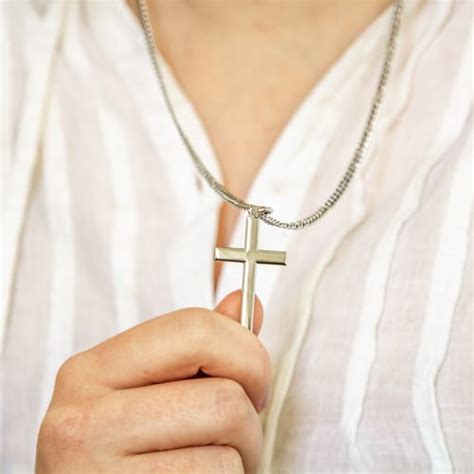 Sterling Silver Cross with 24 inch chain | The Catholic Company