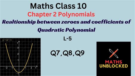 Relationship Between Zeroes And Coefficients Of A Quadratic Polynomial