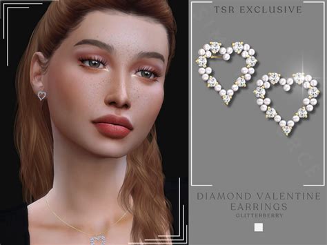 The Sims Resource Diamond Valentine Earrings